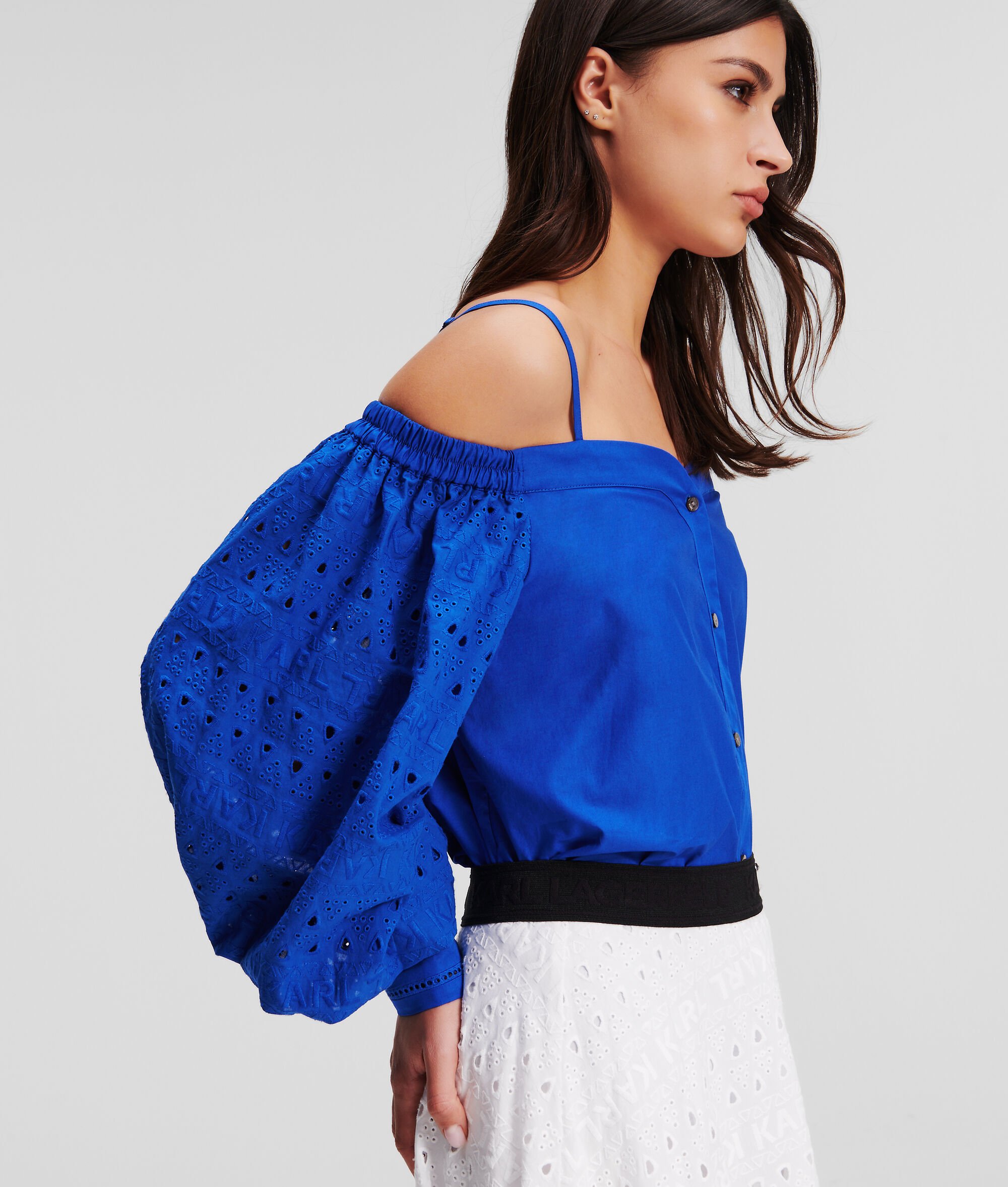 (image for) Sturdy Broderie Anglaise Off-Shoulder Blouse